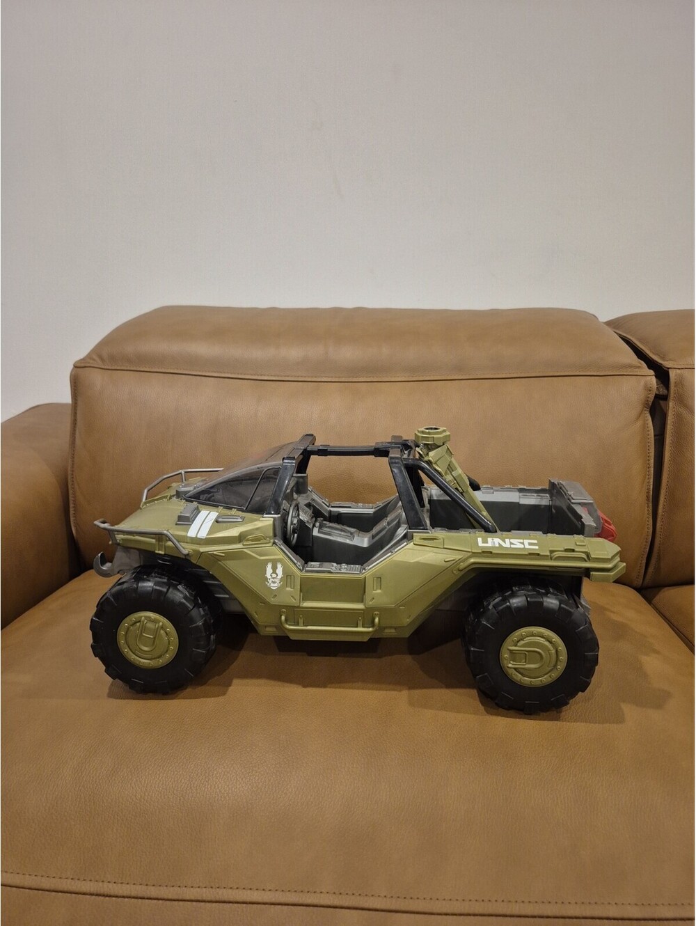 BIG HALO 21" UNSC WARTHOG VEHICLE GREEN 1:6 SCALE MATTEL 2016 DNT96 No Turret